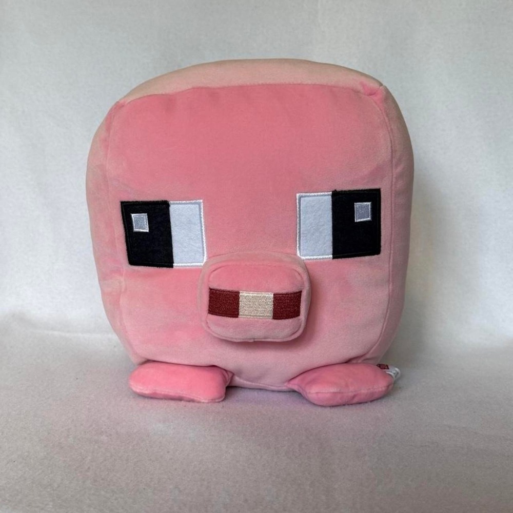 Minecraft Pig Plush Mattel Pink Cube‎ Stuffed Animal Video Game Toy
